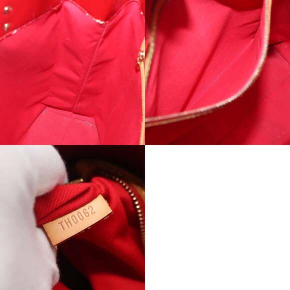 LOUIS VUITTON Monogram Vernis Reade MM Hand Bag Red Rouge M91086 - Picture 12 of 12